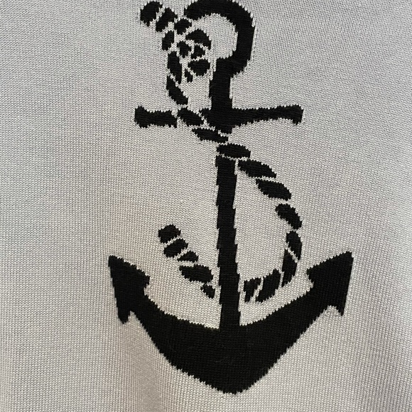 NWOT Talbots Anchor Motif Sweater - Picture 4 of 8